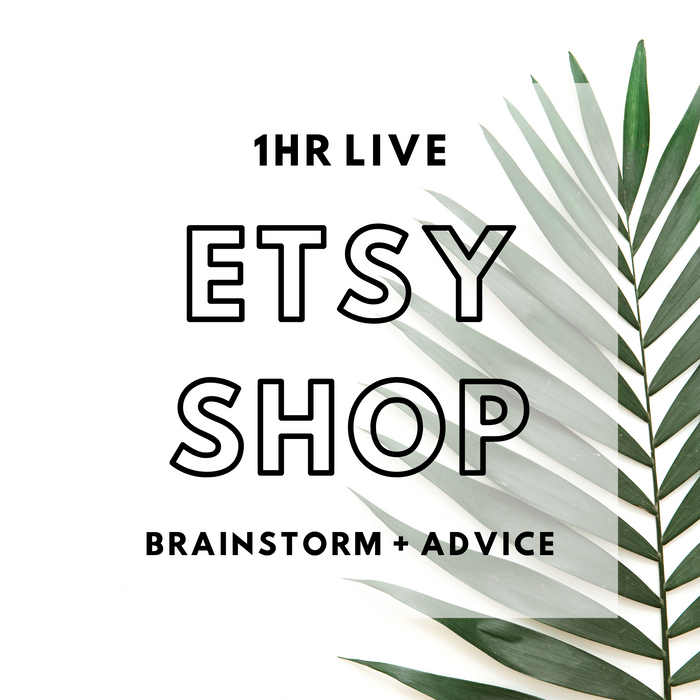 New Etsy Shop Brainstorm + Chat | Etsy Tips + Coaching