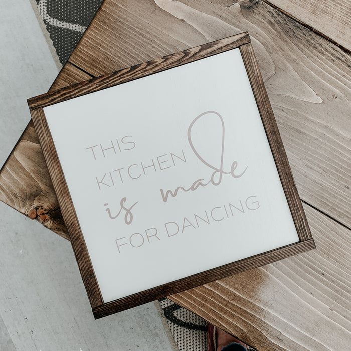 (Ready to Ship) Kitchen is for Dancing | Framed Sign