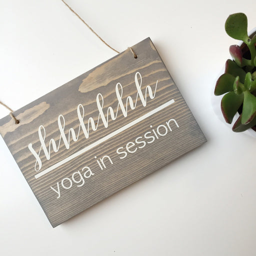 Reversible Yoga in Session Sign, Storefront Sign, Studio Decor, Yoga Studio Decor, Studio Open Sign, Yoga In Session, Open and Closed, Yoga