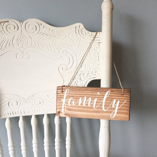 Family | Hanging Wood Sign