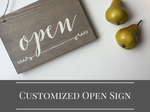 Customizable Open & Closed Sign, Storefront Sign, Studio Decor, Yoga Studio Decor, Studio Open Sign, Small Open Sign, Open Closed Sign