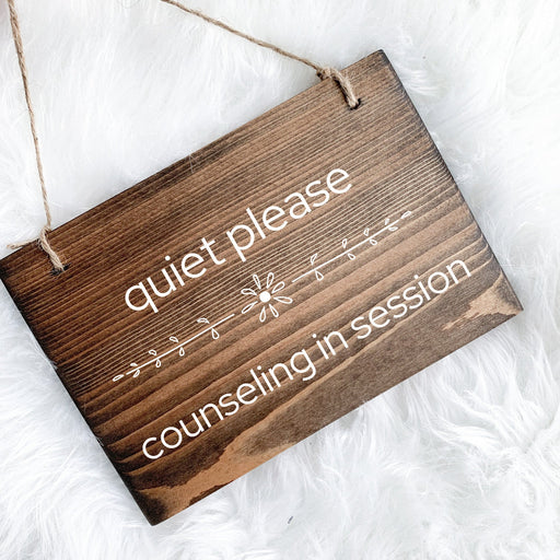 Quiet Please Counseling In Session Sign, Open and Closed Sign, Open Sign, Do Not Disturb Sign, Therapy In Session, In Session Sign Therapist
